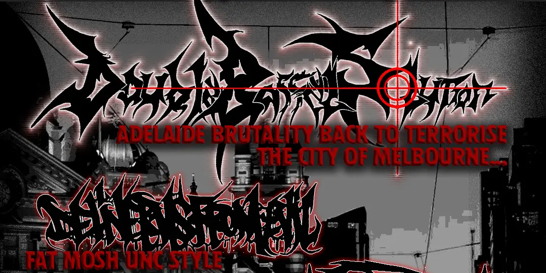 Poster for Double Barrel Solution (ADL) with Deliver us from evil, Skurge, Nebulam and Stithia at The Tote, Fri 16 Oct