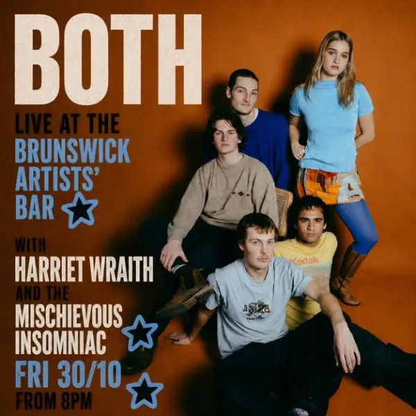 Poster for BOTH / HARRIET WRAITH / THE MISCHIEVIOUS INSOMNIAC at Brunswick Ballroom, Fri 30 Oct