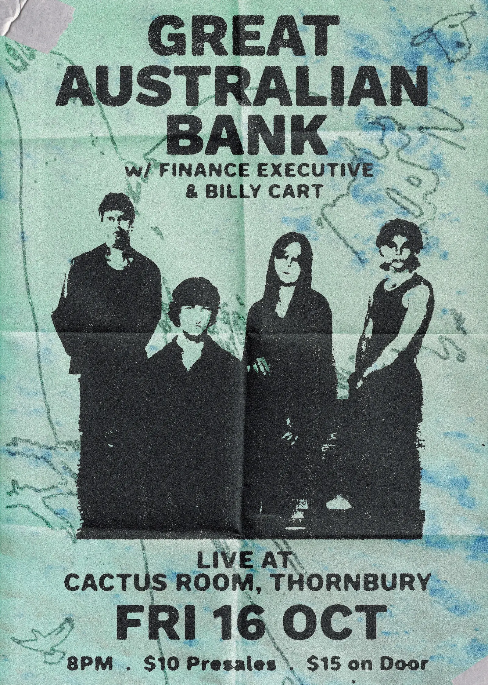 Poster for Great Australian Bank at Cactus Room, Fri 16 Oct