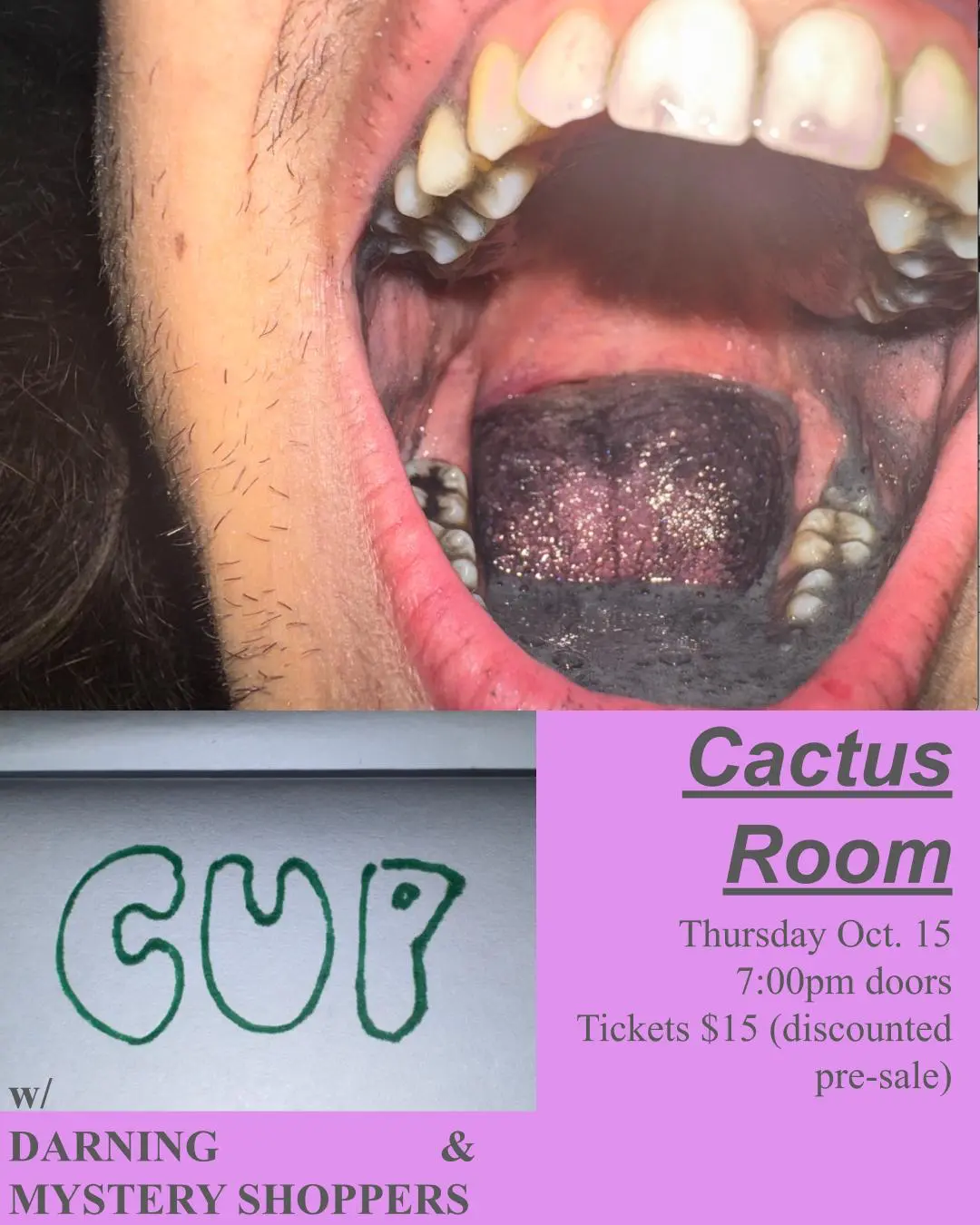 Poster for Cup at Cactus Room at Cactus Room, Thu 15 Oct