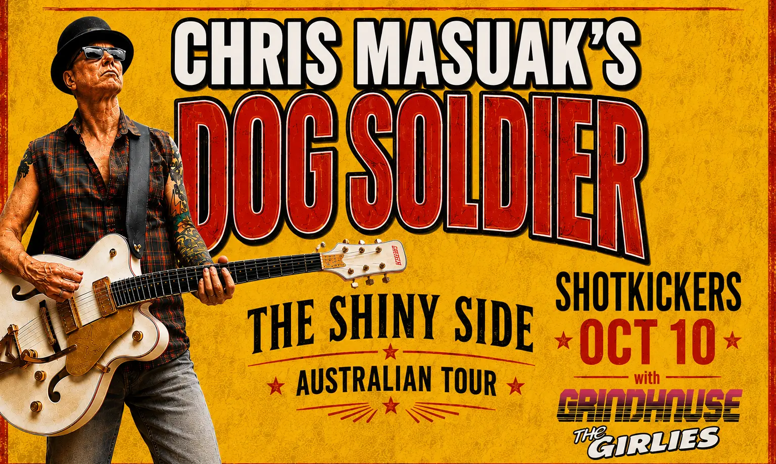 Poster for Chris Masuak's Dog Soldier at Shotkickers, Sat 10 Oct