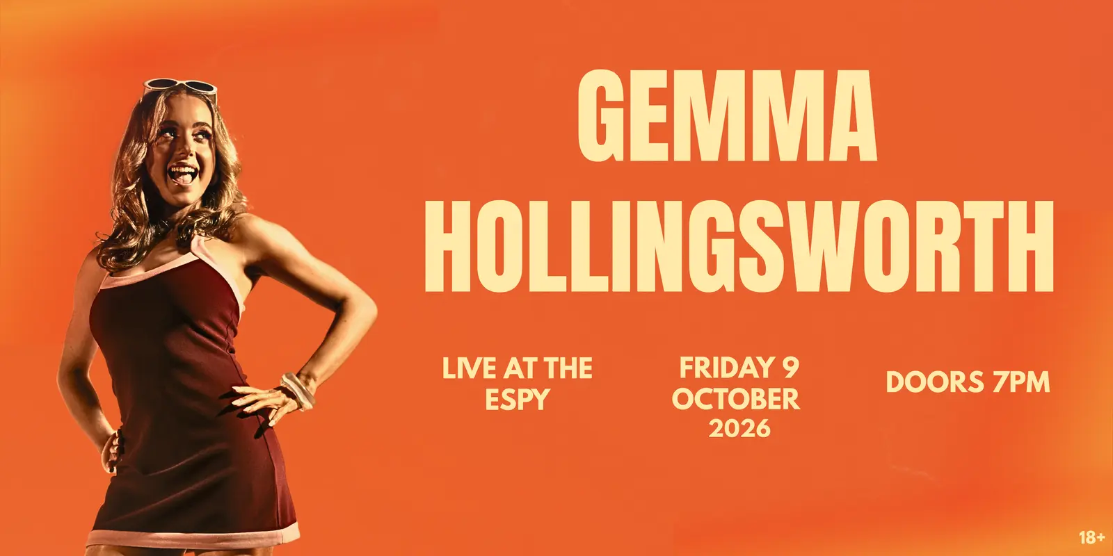 Poster for Gemma Hollingsworth LIVE at Hotel Esplanade (The Espy), Fri 9 Oct